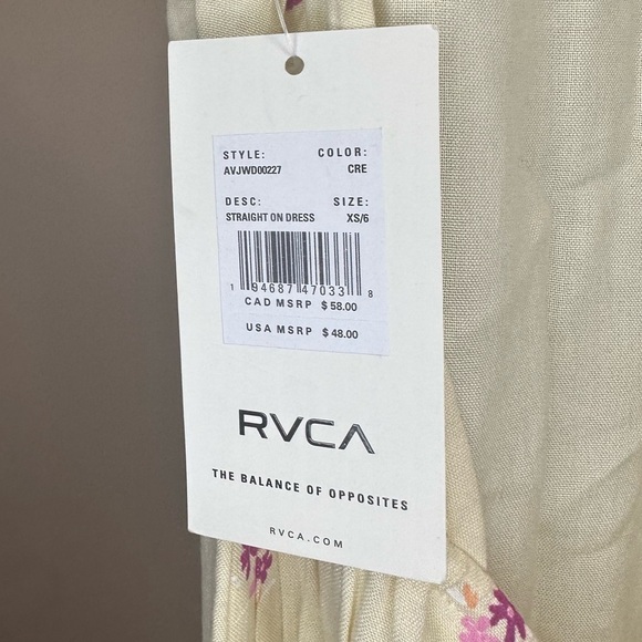 NWT RVCA Women's Straight On Halter Top Dress SIZE XS - Picture 5 of 7